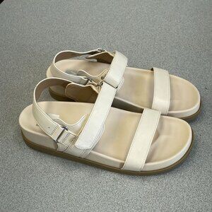 NEW  Dolce Vita Argyle Beige Platform Sandals Women's Size 10